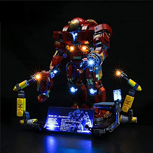 FYHCY Juego de Luces LED para Lego 76105 Marvel Super Heroes The Hulkbuster, Juego de Luces LED Compatible con Lego 76105 (Solo Juego de Luces)