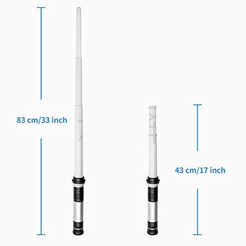 FYHCY TelescóPico Doble Sable 2 Piezas Descoloramiento Star Wars- Sable Scream ElectróNica con Efectos de Sonido Sables de Luz Juguete CumpleañOs Regalo Navidad Espada Ligera