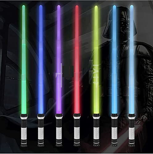 FYHCY TelescóPico Doble Sable 2 Piezas Descoloramiento Star Wars- Sable Scream ElectróNica con Efectos de Sonido Sables de Luz Juguete CumpleañOs Regalo Navidad Espada Ligera