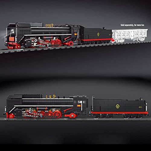 GAOZH Tren de Bloques de construcción, Tren de Carga de Locomotora de Vapor 1552 Piezas, Tren a Control Remoto Compatible con Lego Technic con Motor