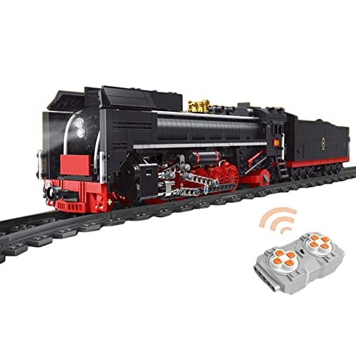 GAOZH Tren de Bloques de construcción, Tren de Carga de Locomotora de Vapor 1552 Piezas, Tren a Control Remoto Compatible con Lego Technic con Motor