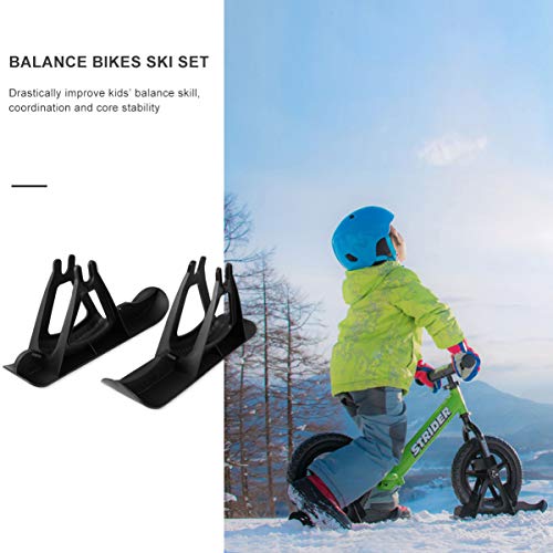 GARNECK Snow Sledge Board Set for 12 Inch Balance Bike Scooter No Pedal Training Bicicleta de Esquí Andador con Correas para Niños Pequeños