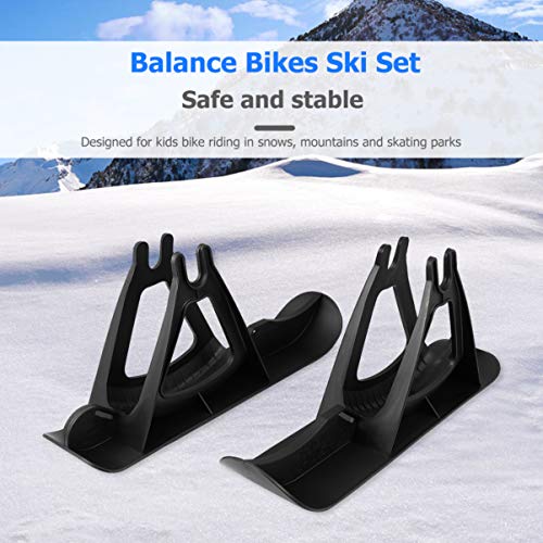 GARNECK Snow Sledge Board Set for 12 Inch Balance Bike Scooter No Pedal Training Bicicleta de Esquí Andador con Correas para Niños Pequeños