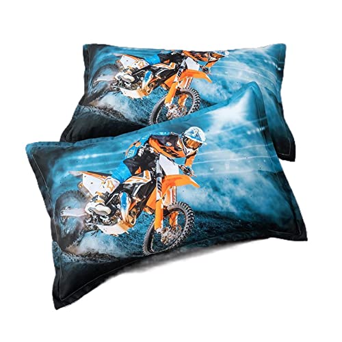 GDYJP 3D Off-Road Motorcycle Cross-Border Camiseta de Tres Piezas Comercio Exterior Comercial DE LA COLECCIÓN DE Textil DE LA Cubierta Tres Piezas Juego de Ropa de Cama de 3 Piezas