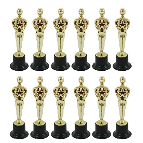 geneic Juego de 12 moldes para estatuillas de Oscar premia a los ganadores magníficos trofeos en ceremonias y herramientas de decoración de tartas festivas.