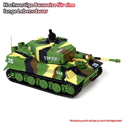 German Tiger I - Tanque teledirigido R/C mini, tanque, camión por cadena, tiro, sonido, luz, 1:72, simulación de disparo, iluminación, nuevo