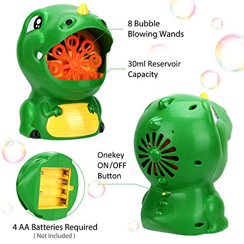 Gifort Maquina Burbujas para niños, soplador de Burbujas automático Cute Abejas Bubble Maker con solución de jabón para Juguetes Ideales para niños (más Verde)