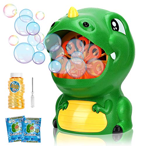 Gifort Maquina Burbujas para niños, soplador de Burbujas automático Cute Abejas Bubble Maker con solución de jabón para Juguetes Ideales para niños (más Verde)