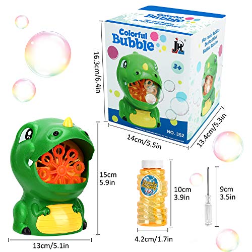 Gifort Maquina Burbujas para niños, soplador de Burbujas automático Cute Abejas Bubble Maker con solución de jabón para Juguetes Ideales para niños (más Verde)