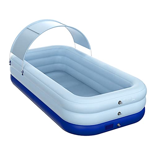 GJXJY Piscinas Desmontables Piscinas Hinchables con Bomba De Aire Grandes Rectangulares Piscina Inflable Infantil Balcon para NiñOs, Adultos, Familias, Parque Acuatico