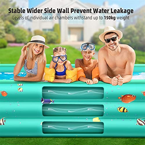 GJXJY Piscinas Desmontables Piscinas Hinchables con Bomba De Aire Grandes Rectangulares Piscina Inflable Infantil Balcon para NiñOs, Adultos, Familias, Parque Acuatico