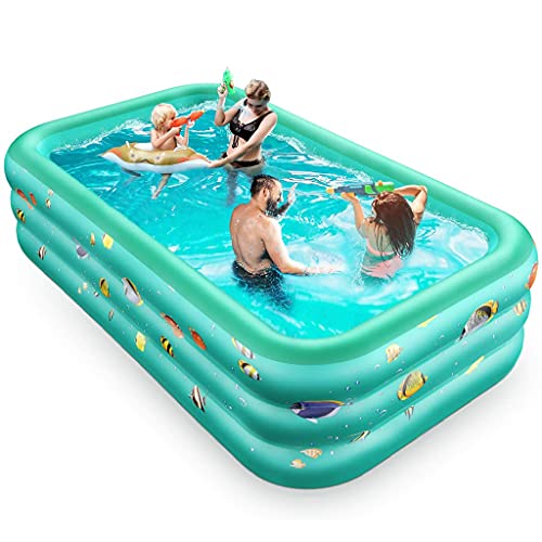 GJXJY Piscinas Desmontables Piscinas Hinchables con Bomba De Aire Grandes Rectangulares Piscina Inflable Infantil Balcon para NiñOs, Adultos, Familias, Parque Acuatico