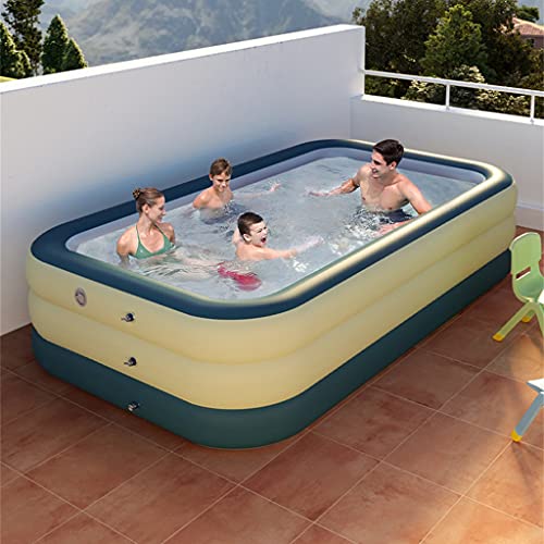 GJXJY Piscinas Hinchables Inflable AutomáTico InaláMbrica Rectangulares Piscinas Desmontables para NiñOs, Adultos