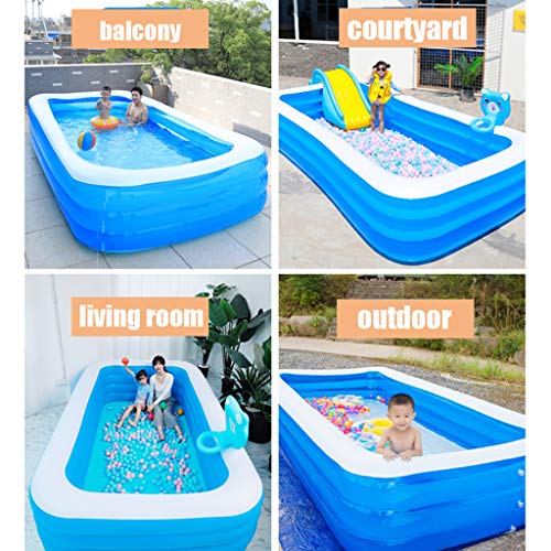 GJXJY Piscinas Hinchables para NiñOs Grandes Rectangulares Piscina Inflable Infantil Balcon Piscina Bebe Hinchable Piscina NiñOs Y Familia para JardíN Y Al Aire Librel