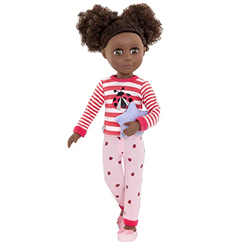 Glitter Girls Pajama Top and Pant Regular Outfit Conjunto de Pijama y pantalón de Ladybug Shimmer – Ropa de muñeca de 14 Pulgadas y Accesorios, Multicolor (Branford Ltd. GG50103Z)