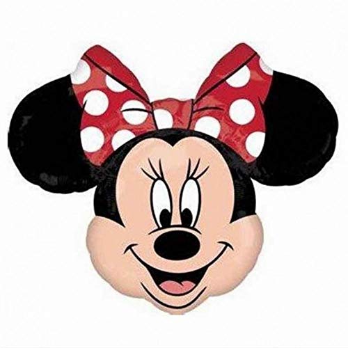 GLOBO POLIAMIDA CABEZA MINNIE LAZO ROJO