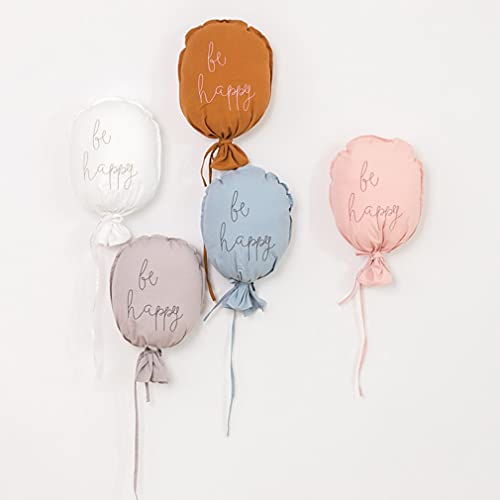 Globos de algodón para colgar en la pared de globos para habitación de niños, decoración de guardería infantil, accesorios de fotografía gris claro 24 x 37 cm