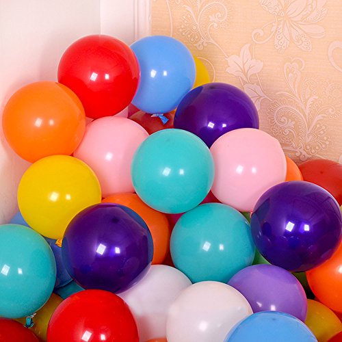 Globos de colores surtidos de 100 piezas de 12 pulgadas para decoración de fiestas de cumpleaños y eventos