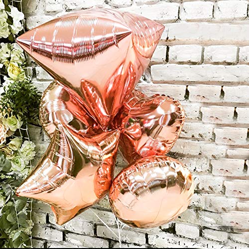 Globos de Fiesta, estrella, corazón, formas redondas de helio hoja de helio globos 46.7 cm 6 piezas de papel globos para decoraciones de boda de fiesta de cumpleaños Festival Baby Shower graduación