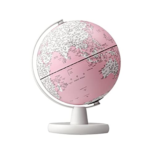 Globos terráqueos Decoracion Globo del Mundo Iluminado con Soporte Lámpara De Globo con Luz Rosa Construida En 5 Colores Luz De Noche LED Globo del Mundo (Color : 20cm/7.8")