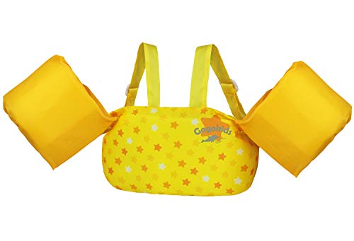 Gogokids Chaleco de Natación para Niños Niñas, Manguitos de Flotante Chaqueta de Entrenamiento para Nadar Aprendiendo Brazo Pecho Banda Flotadores Flotación Mangas Natación Entrenadores