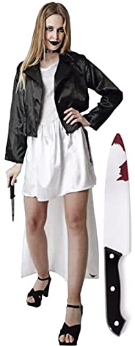 Gojoy Shop-Disfraz de Muñeca Poseida para Hombre o Mujer Halloween,Carnaval. (Contiene :Chaqueta,vestido,Collar y Cuchillo de Broma.Talla Unica)