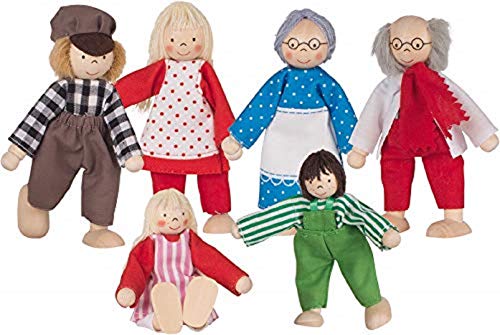 Goki Toys Pure So204 - Familia de Muñecos con Extremidades Articuladas