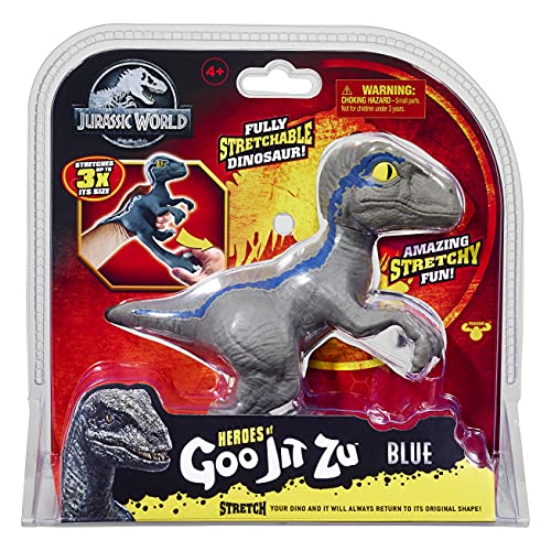 Goo Jit Zu - Dinosaurios Jurassic World Blue - Juguetes Niños 4 Años - Dinosaurios Juguetes - Figura de Acción Elástica