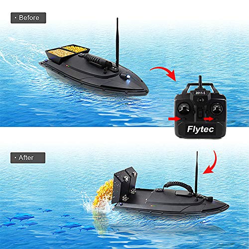 GoolRC Flytec Barco RC 2011-5 Buscador de Peces 1.5kg Carga de 500m Barco de Cebo de Pesca de Control Remoto 2.4GHz Barcos RC para Adultos y Niños