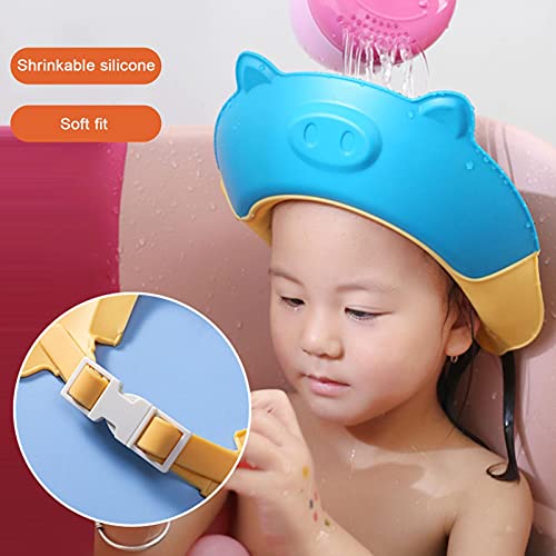 Gorro De Ducha para Bebé, Gorro De Champú, Gorro De Visera Ajustable Suave, Evita Que El Agua Entre En Ojos Y Oídos, para Niñas, Niños, Bebés, Niños, Niños Y Niños Pequeños