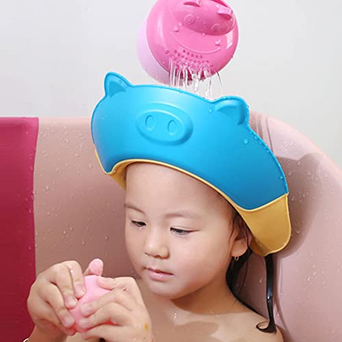 Gorro De Ducha para Bebé, Gorro De Champú, Gorro De Visera Ajustable Suave, Evita Que El Agua Entre En Ojos Y Oídos, para Niñas, Niños, Bebés, Niños, Niños Y Niños Pequeños