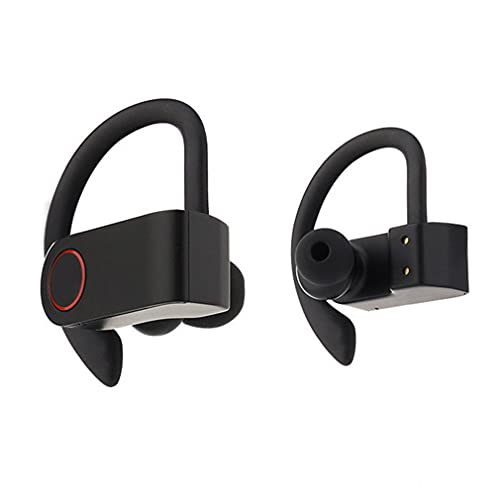 Greatangle-UK Auriculares inalámbricos A9, estéreo, Graves Profundos, Deportivos, micrófono Incorporado, Pantalla LED Digital, Auriculares portátiles, Negro