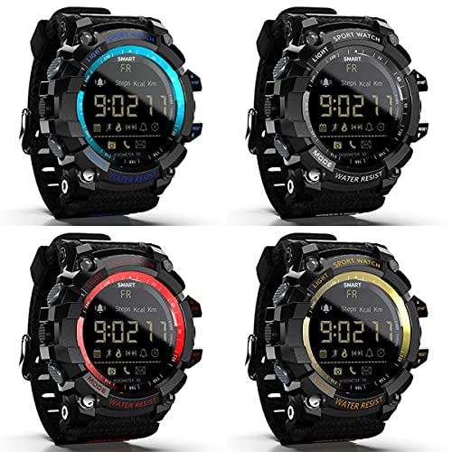 Greatangle-UK MK16 Reloj Inteligente Impermeable Reloj Deportivo Inteligente Rastreador de Ejercicios Recordatorio de Llamadas Cámara remota Reloj de Pulsera Inteligente Negro