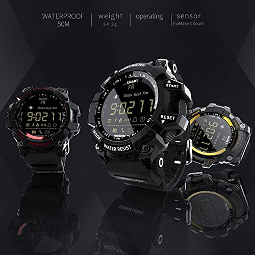 Greatangle-UK MK16 Reloj Inteligente Impermeable Reloj Deportivo Inteligente Rastreador de Ejercicios Recordatorio de Llamadas Cámara remota Reloj de Pulsera Inteligente Negro