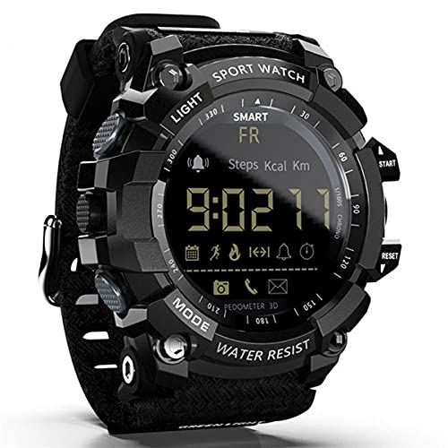 Greatangle-UK MK16 Reloj Inteligente Impermeable Reloj Deportivo Inteligente Rastreador de Ejercicios Recordatorio de Llamadas Cámara remota Reloj de Pulsera Inteligente Negro