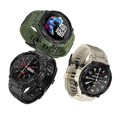 Greatangle-UK Reloj Inteligente K22 para Hombre, Deportes, Llamada inalámbrica, 2021, Nuevo Reloj Despertador con Control de música, recordatorio, Reloj Inteligente para teléfono, Negro