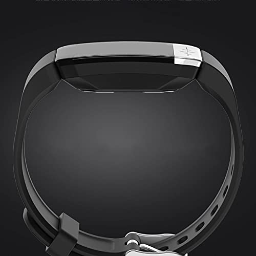 Greatangle-UK T1S Pulsera Inteligente Tempuratura Monitoreo de frecuencia cardíaca Detectores de sueño en Tiempo Real Fitness Sport Relojes Negro