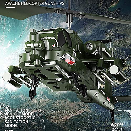 GRTVF Helicóptero de Control Remoto, Helicóptero de Combate Militar 2.4GHz RC Fighter RC Resistente a la caída RC PALNE Dual-Motor RC AERONABRES Nombres DE NIÑOS DE LOS Regalos DE Xmas