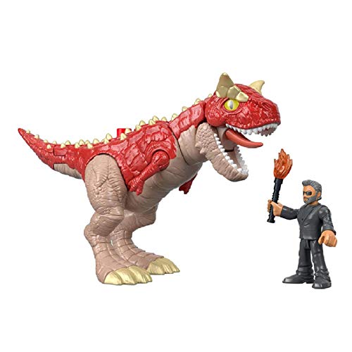 GSDGSD Jurassic World Toy Dinosaurios Carnotaurus y Dr. Malcolm Modelo de Dinosaurio Coleccionable Juguetes articulados móviles 28 cm