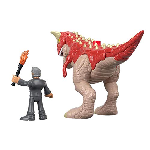 GSDGSD Jurassic World Toy Dinosaurios Carnotaurus y Dr. Malcolm Modelo de Dinosaurio Coleccionable Juguetes articulados móviles 28 cm