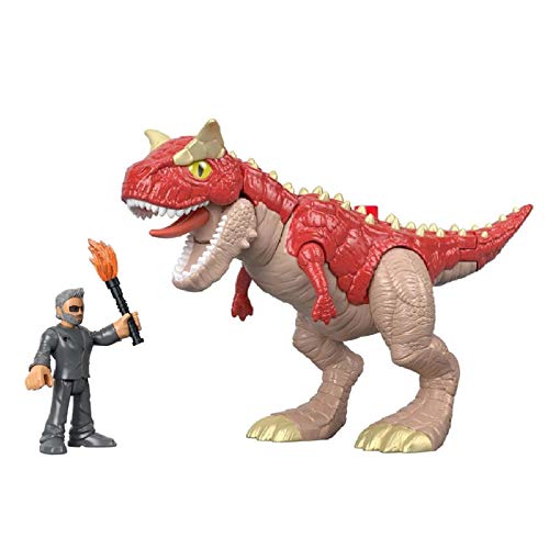 GSDGSD Jurassic World Toy Dinosaurios Carnotaurus y Dr. Malcolm Modelo de Dinosaurio Coleccionable Juguetes articulados móviles 28 cm