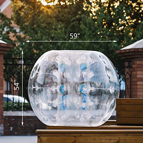 Guellin Pelota de Burbuja Bolas de Fútbol con Burbujas Bola Inflable de Zorb para los Niños y Adultos Inflatable Bumper Ball (1X1.2M)