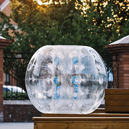 Guellin Pelota de Burbuja Bolas de Fútbol con Burbujas Bola Inflable de Zorb para los Niños y Adultos Inflatable Bumper Ball (1X1.2M)