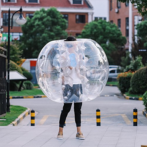 Guellin Pelota de Burbuja Bolas de Fútbol con Burbujas Bola Inflable de Zorb para los Niños y Adultos Inflatable Bumper Ball (1X1.2M)