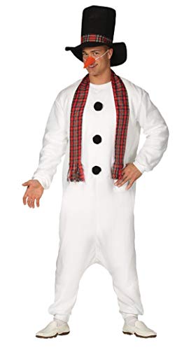 GUIRMA Disfraz Pijama Muñeco de Nieve para Hombre, Color Blanco, Mediana, 41660 