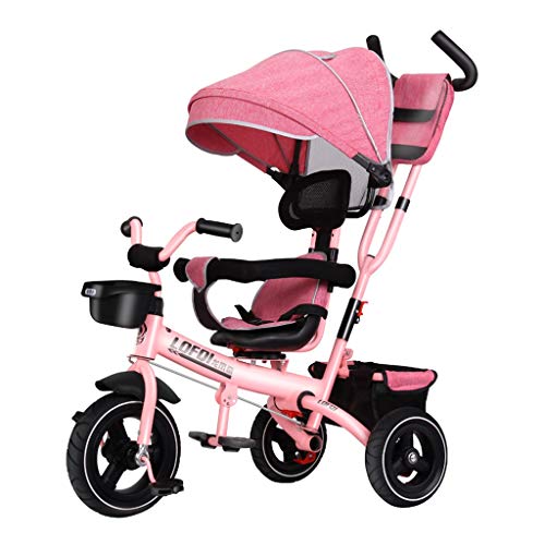 GYF Carrito De Bebé Bicicleta for Niños Triciclo Infantil 3 En 1 Multifunción Asiento Giratorio con Baranda Extraíble Adecuado for Niños De 1-3 A 6 Años. (Color : Pink)