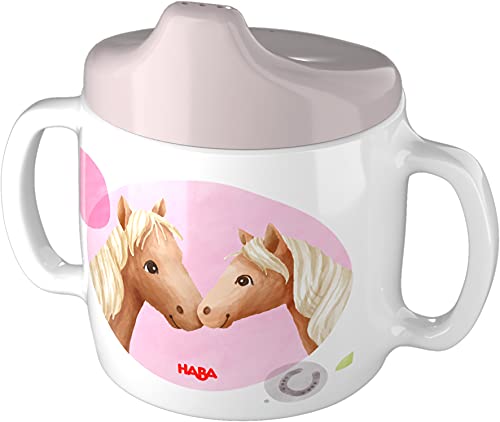 HABA 305696 - Taza para aprender a beber, diseño de caballos, a partir de 2 años