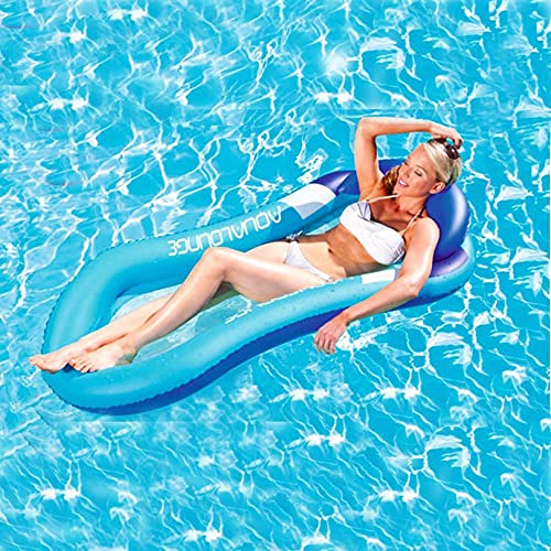 Hamaca Flotante de Agua, cómoda Tumbona Flotante, para Piscina, Cama Flotante Inflable y Silla Flotante, sofá de Agua Alfombra de Playa para Adultos Verano y natación al Aire Libre