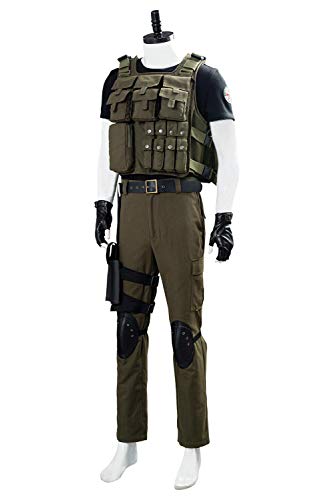 Harrypetter Disfraz de Carlos Oliveira para Hombre Halloween Carnaval Resident Traje de Soldado Conjunto Completo, S