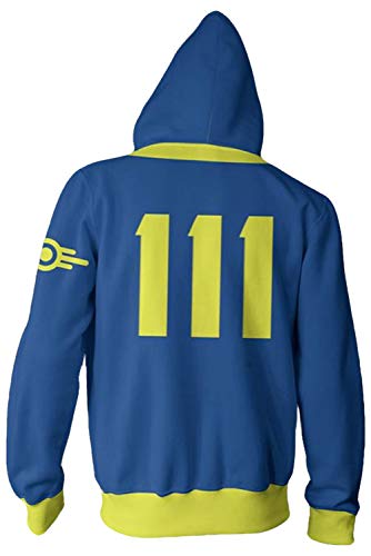 Harrypetter Sudadera con Capucha de Nate Chaqueta de Vault 111 Halloween Carnaval Disfraz de Juego, S